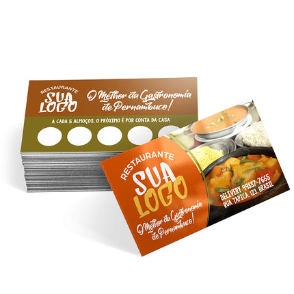 Cartões De Visita Couchê 300G Verniz Uv Total Frente