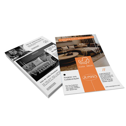 Panfletos, Flyers E Folhetos Couchê 90G Sem Verniz