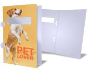 Pastas Couchê 250G  Orelha Com Janela  Verniz Uv Total Frente  4X0