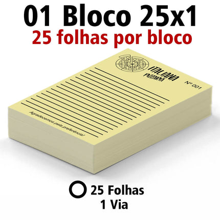 Blocos E Talões  25 Folhas  Ap 75G  25X1