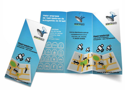 Folders E Mala Direta Couchê 150G Sem Verniz 2 Dobras