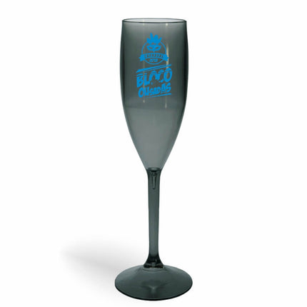Taça De Champanhe 180Ml Impressão  Transparente Fumê  1X0