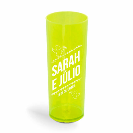 Copo Long Drink 350Ml  Transparente Amarelo Neon  1X0