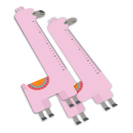 Réguas Pvc 0,50Mm Premium Branco  Infantil Modelo Lhama 20Cm  4X0