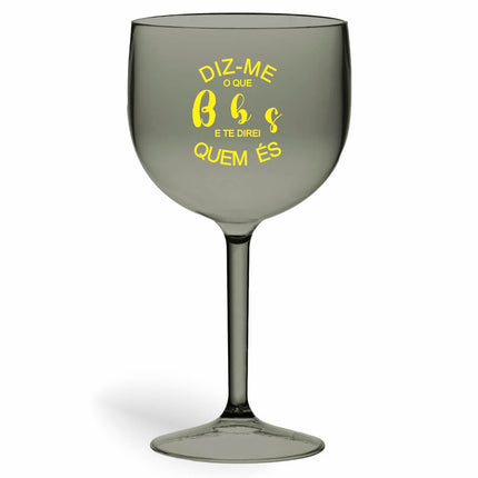 Taça De Gin 580Ml Impressão  Transparente Fumê  1X0