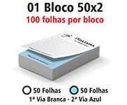 Blocos E Talões  50 Folhas  Autocopiativo 56G 50X2 210X300Mm  1X0