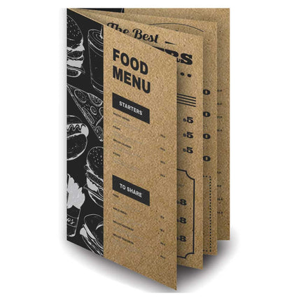 Cardápios  8 Páginas Com Dobra  Kraft 250G