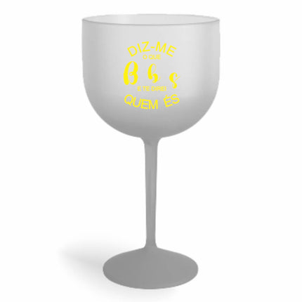 Taça De Gin 580Ml Impressão  Degradê Prata  1X0