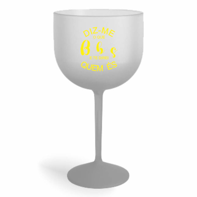 Taça De Gin 580Ml Impressão  Degradê Prata  1X0