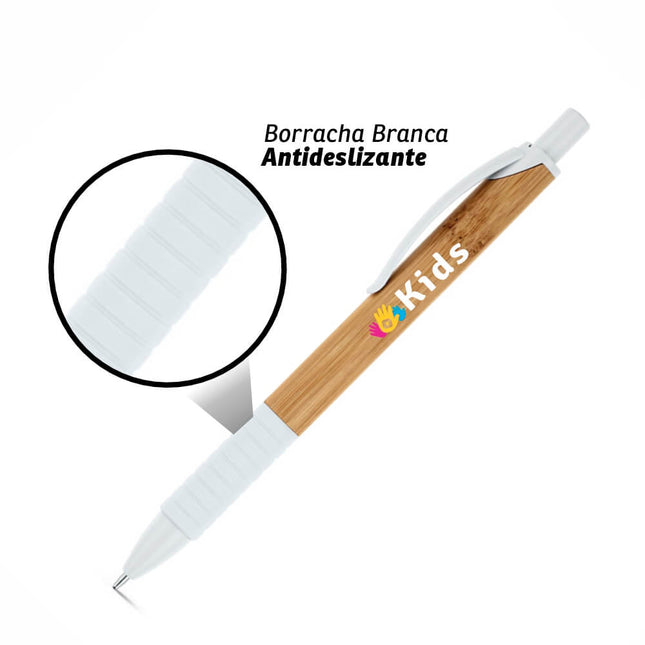 Canetas  Ecológicas Bambu Pati Branca