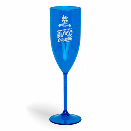 Taça De Champanhe 180Ml Impressão  Transparente Azul  1X0