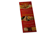 Cardápios Descartáveis Kraft 250G 105X300Mm