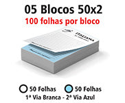 Blocos E Talões  50 Folhas  Autocopiativo 56G 50X2 150X210Mm  1X0
