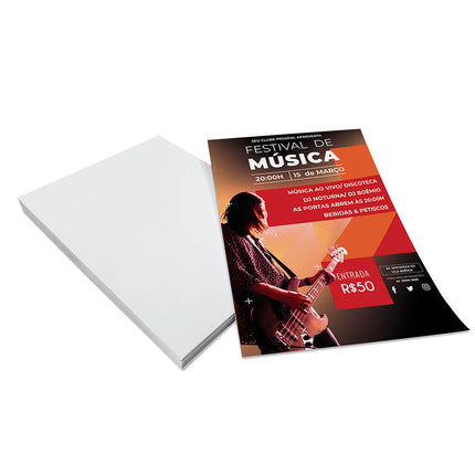 Panfletos, Flyers E Folhetos Couchê 90G Sem Verniz