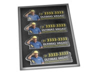 Adesivo Vinil Branco - Resinado  120G 4X0