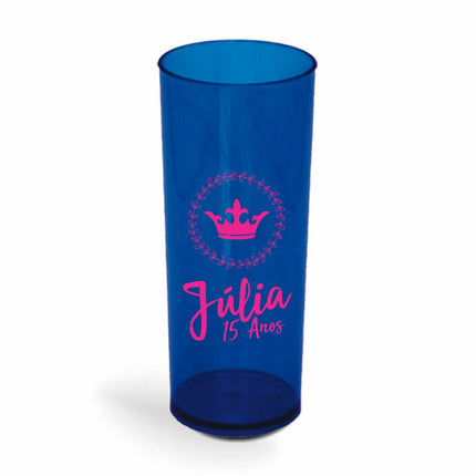 Copo Long Drink 350Ml  Transparente Azul  1X0