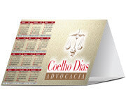 Calendário De Mesa Básico Couchê 250G  Sem Verniz  4X0