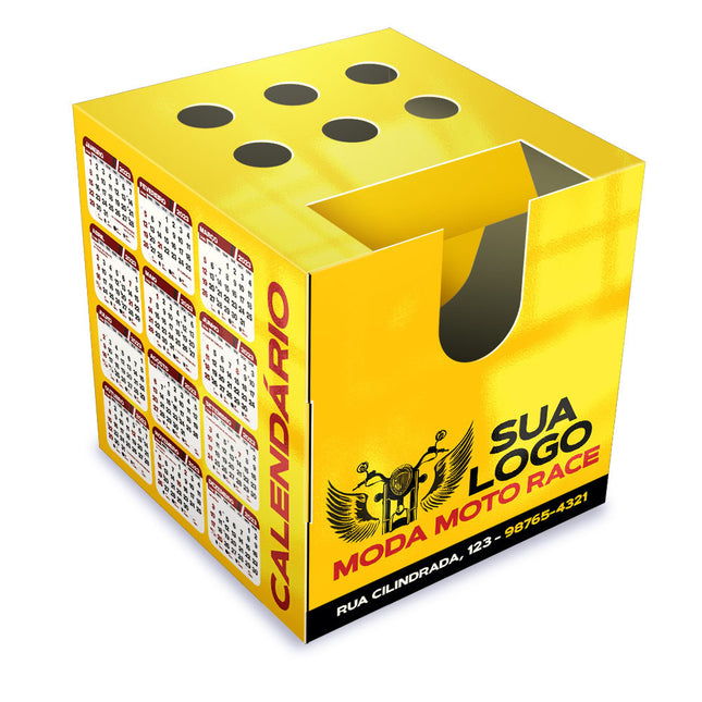 Calendários E Folhinhas 2025 Calendário De Mesa Porta Cartões Cubo Supremo 255G Sem Verniz  4X0