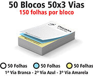 Blocos E Talões  50 Folhas  Autocopiativo 56G 50X3 105X150Mm  1X0