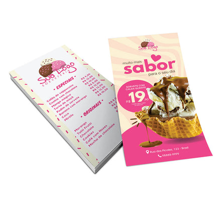 Panfletos, Flyers E Folhetos Couchê 115G Sem Verniz