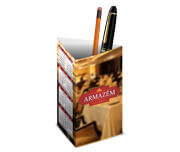 Calendários E Folhinhas 2025 Calendário De Mesa Porta Canetas Vertical Couchê 250G  Verniz Uv Total Frente  4X0