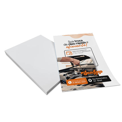 Panfletos, Flyers E Folhetos Couchê 115G Sem Verniz