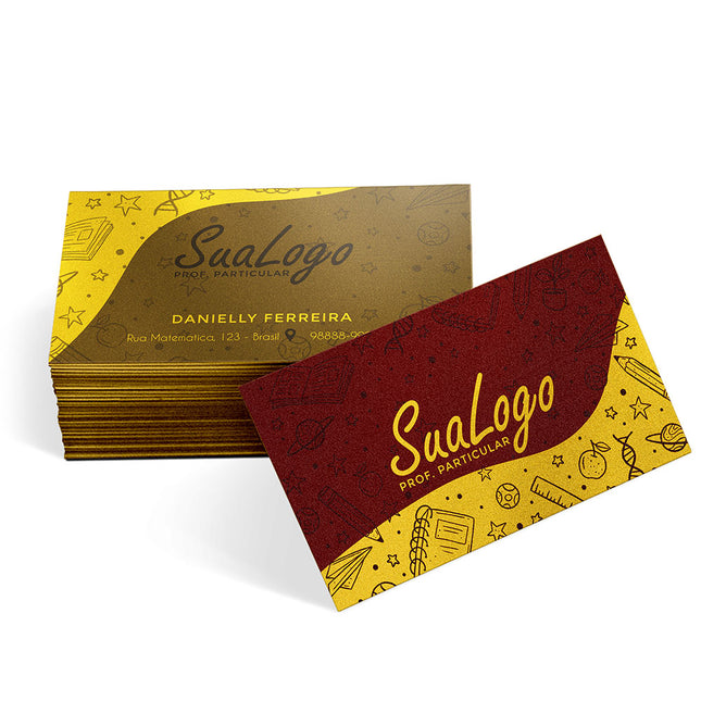 Cartões De Visita Papéis Especiais Gold Master 300G Sem Verniz
