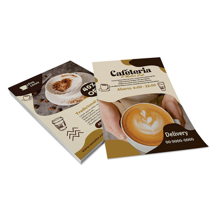 Panfletos, Flyers E Folhetos Couchê 90G Sem Verniz