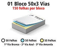 Blocos E Talões  50 Folhas  Autocopiativo 56G 50X3 150X210Mm  1X0
