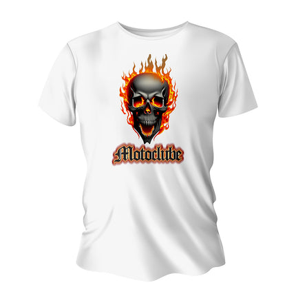 Camisa De Poliéster Branca Colorida
