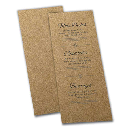 Cardápios  Simples  Kraft 250G
