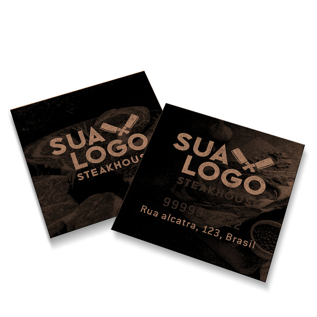 Cartões Duplo Kraft 250G Sem Laminação E Sem Verniz Uv