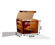 Embalagens Para Delivery Kraft 250G Salgados Pequena  4X0