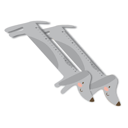 Réguas Pvc 0,50Mm Premium Branco  Infantil Modelo Cachorro 20Cm  4X0