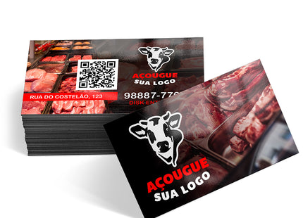 Cartões De Visita Couchê 300G Verniz Uv Total Frente E Verso  4X4