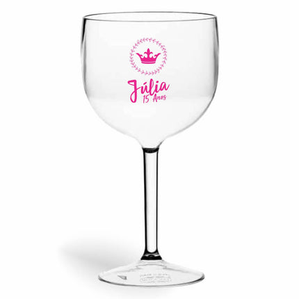 Taça De Gin 580Ml Impressão  Transparente Cristal  1X0